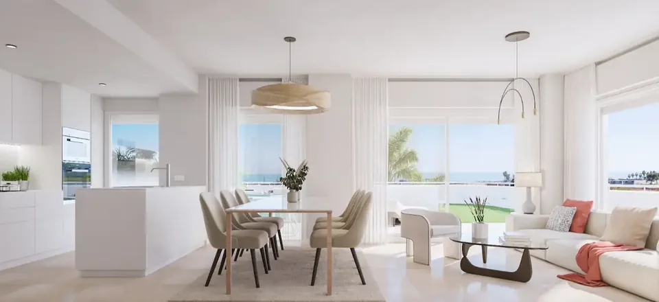 Světlý apartmán s kuchyní a jídelnou